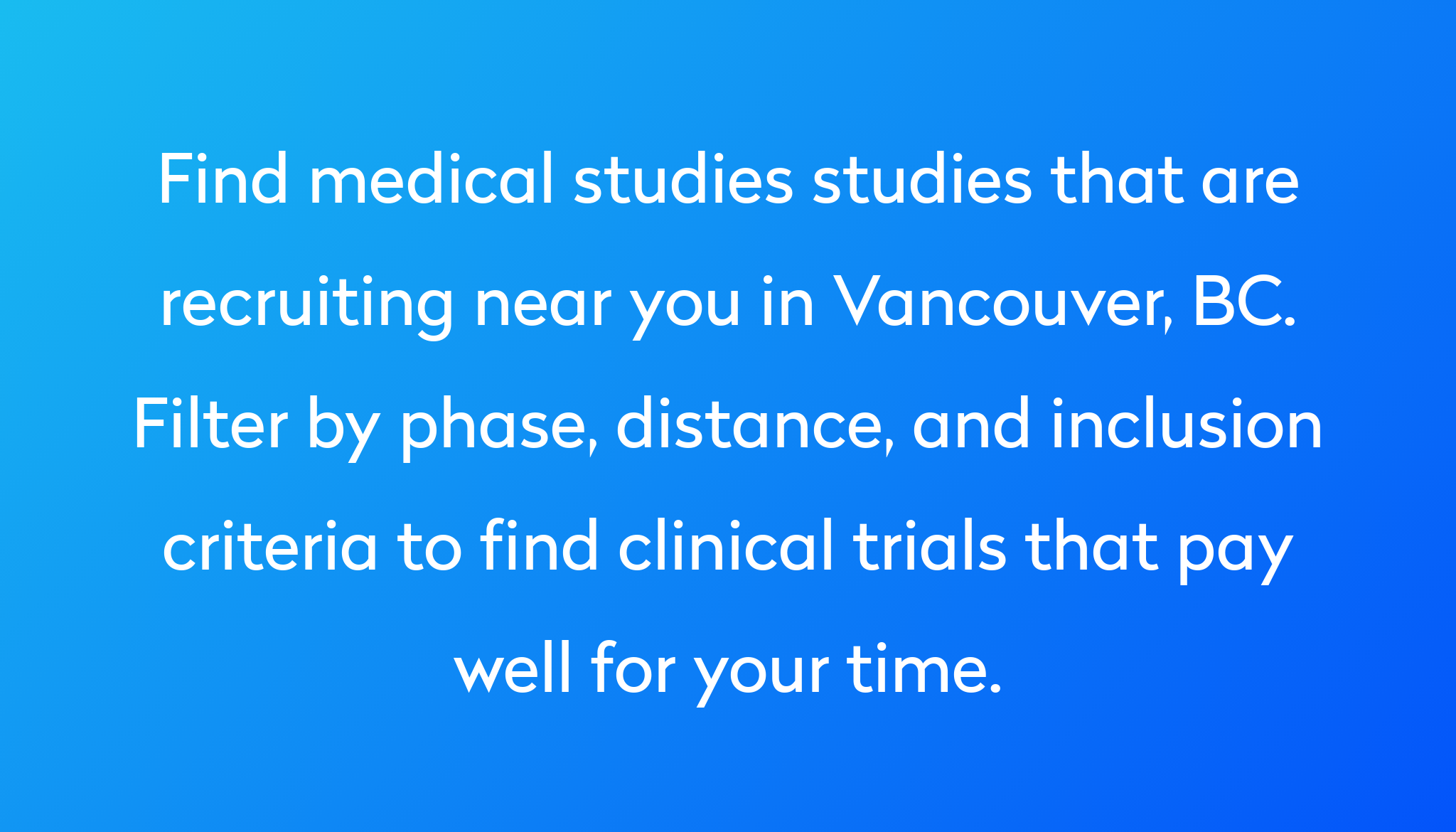 Clinical Research Jobs Vancouver Bc